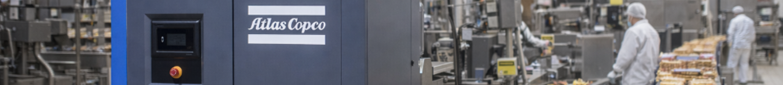 Atlas Copco air compressors used in factories