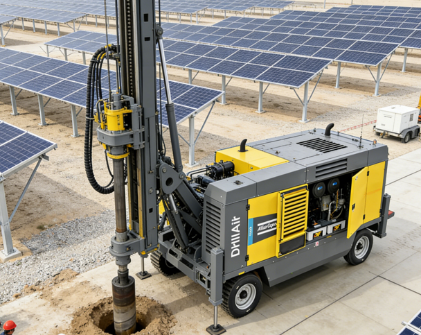 Application of Atlas Copco X-AIR 1300 in energy photovoltaic projects