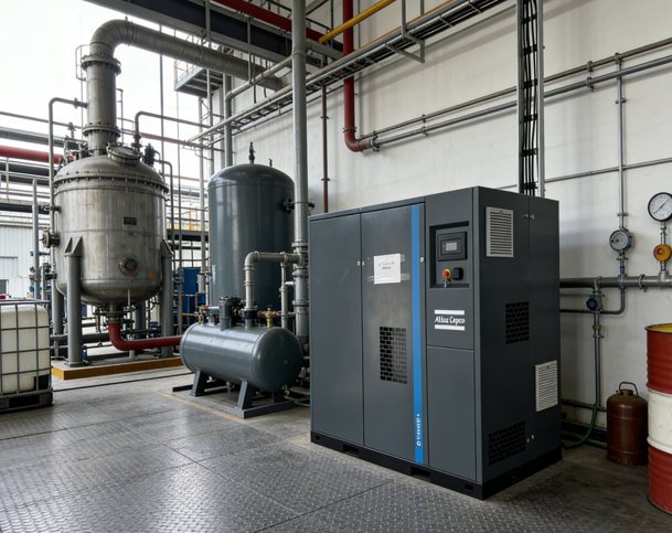 Atlas Copco GA110VSD+ FF are used in chemical plants
