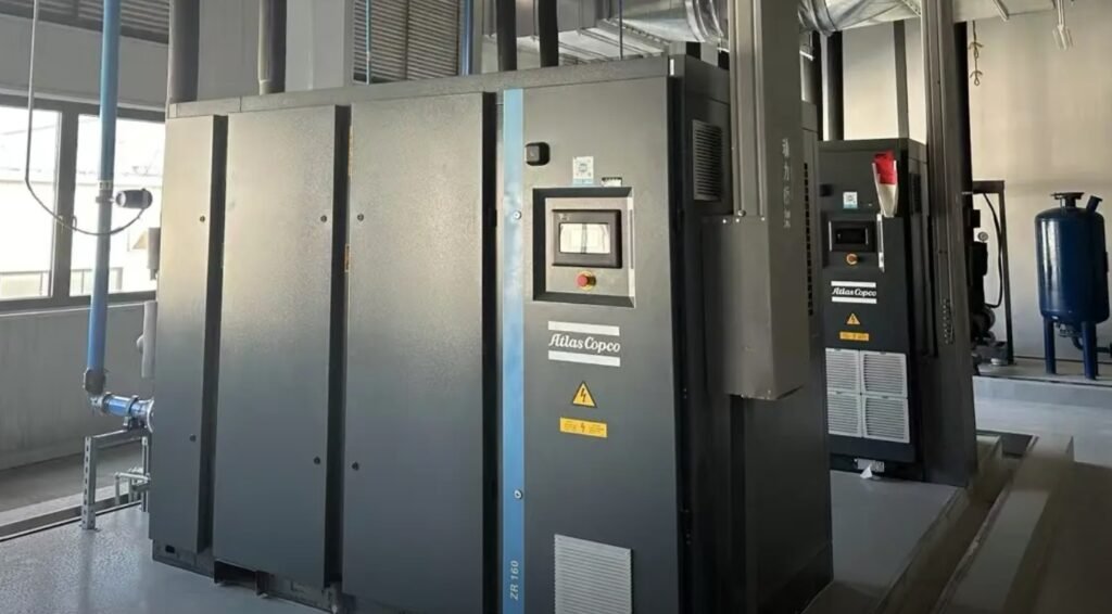 Atlas Copco air compressor in use